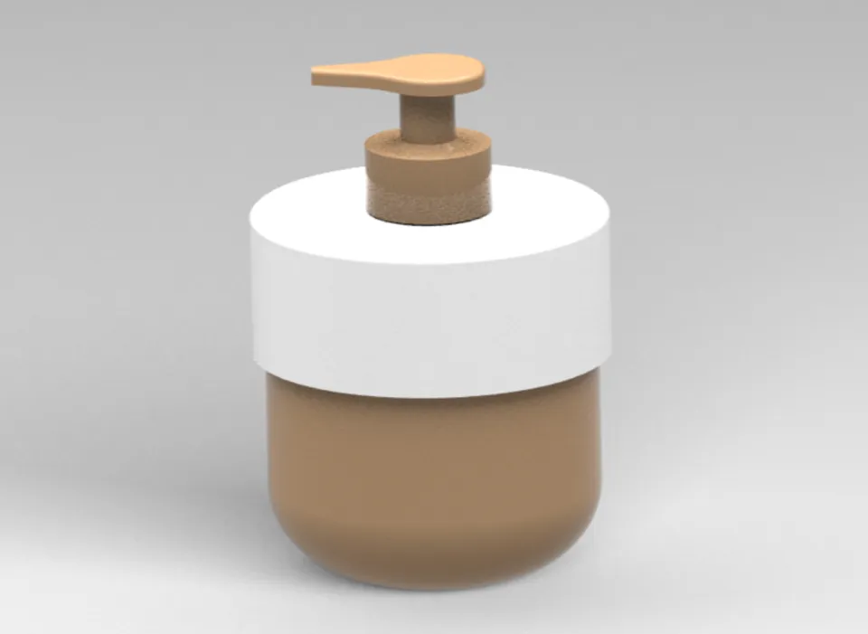 500Ml Shampoo Bottle 5 by 3D Think Ahead